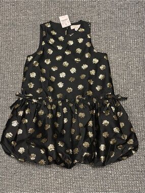 🆕 J. Crew Bubble-Skirt Dress in Metallic Rosette Jacquard